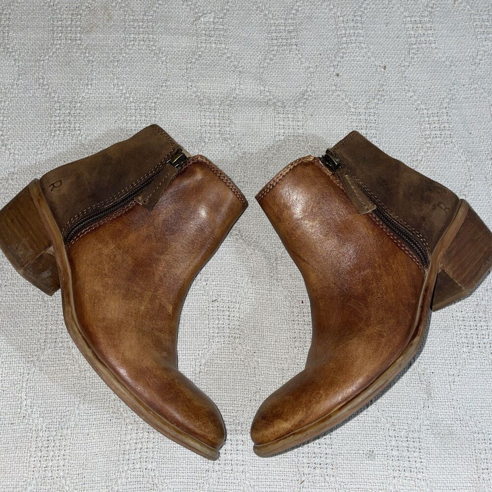 Roan Women’s Ankle Boots Size 6.5 M Brown Leather Going out Party Fun